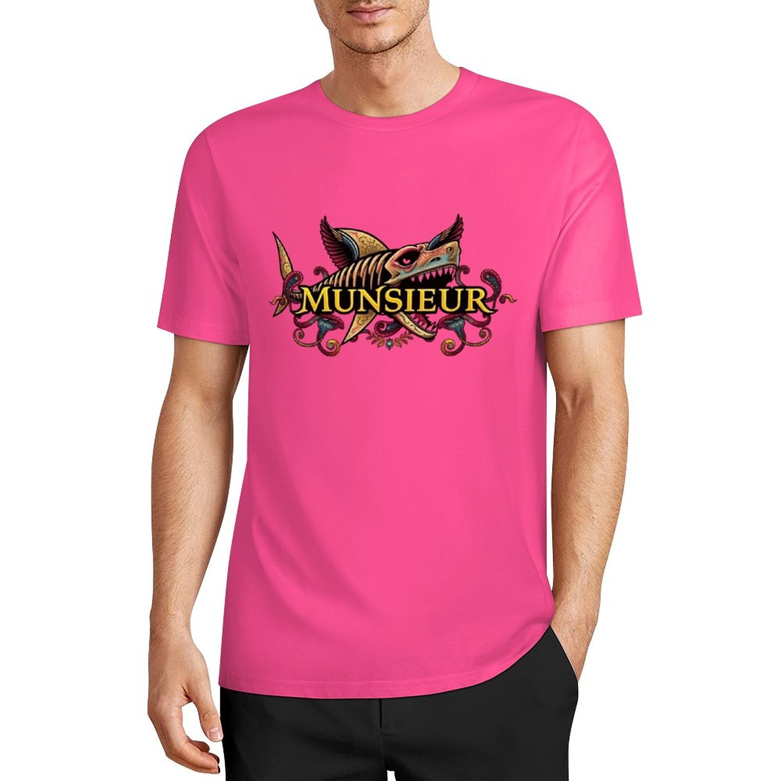 Men's Set Cotton Tee Design "Street Shark" by MUNSIEUR