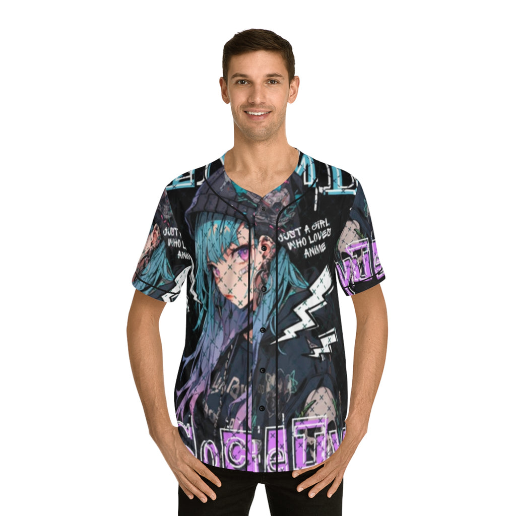 Anime-Inspired Men's Baseball Jersey, Casual Sportswear, Gift for Gamers, Streetwear, Trendy Outfit