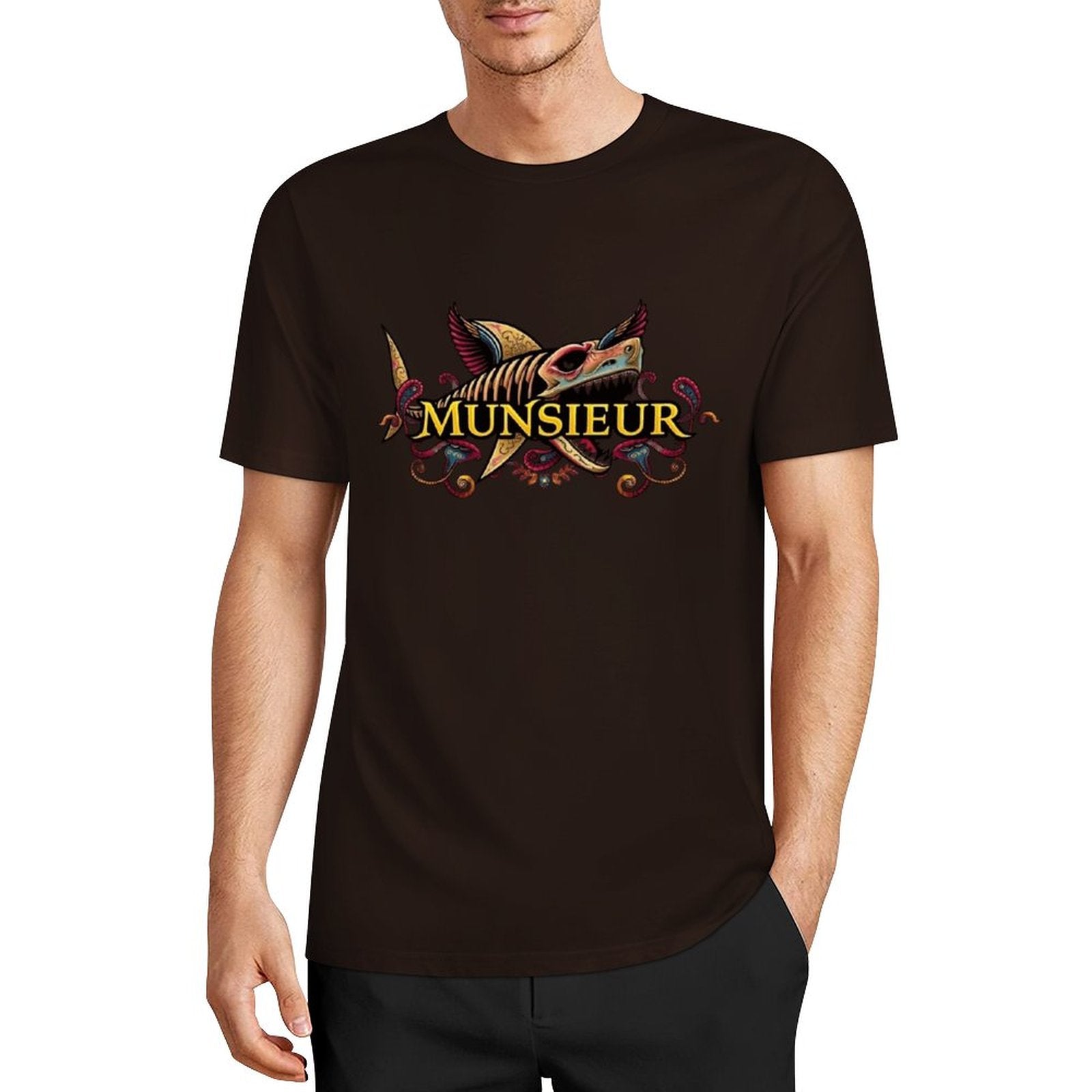 Men's Set Cotton Tee Design "Street Shark" by MUNSIEUR
