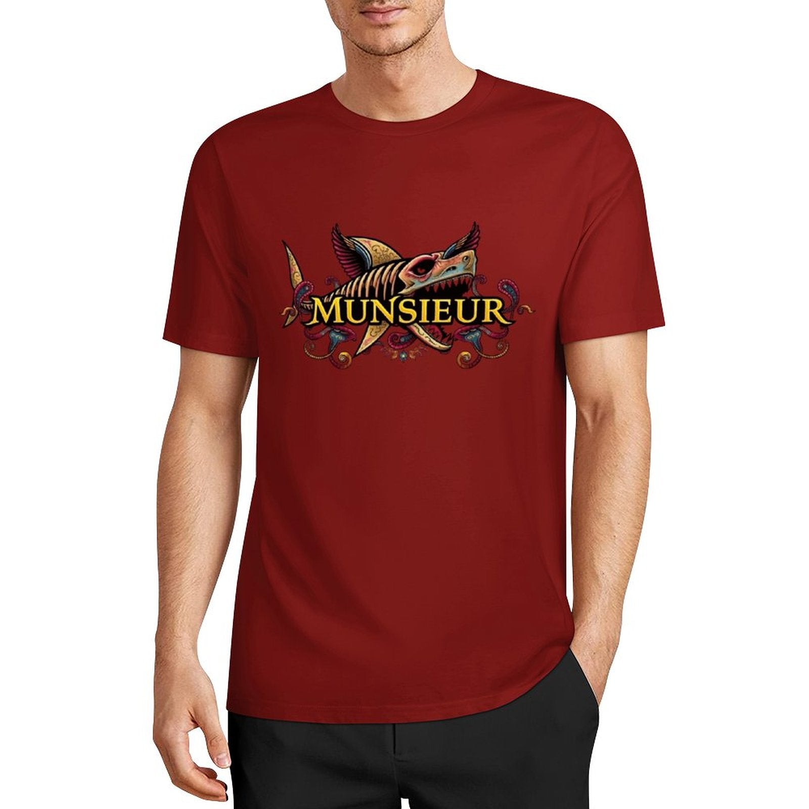 Men's Set Cotton Tee Design "Street Shark" by MUNSIEUR