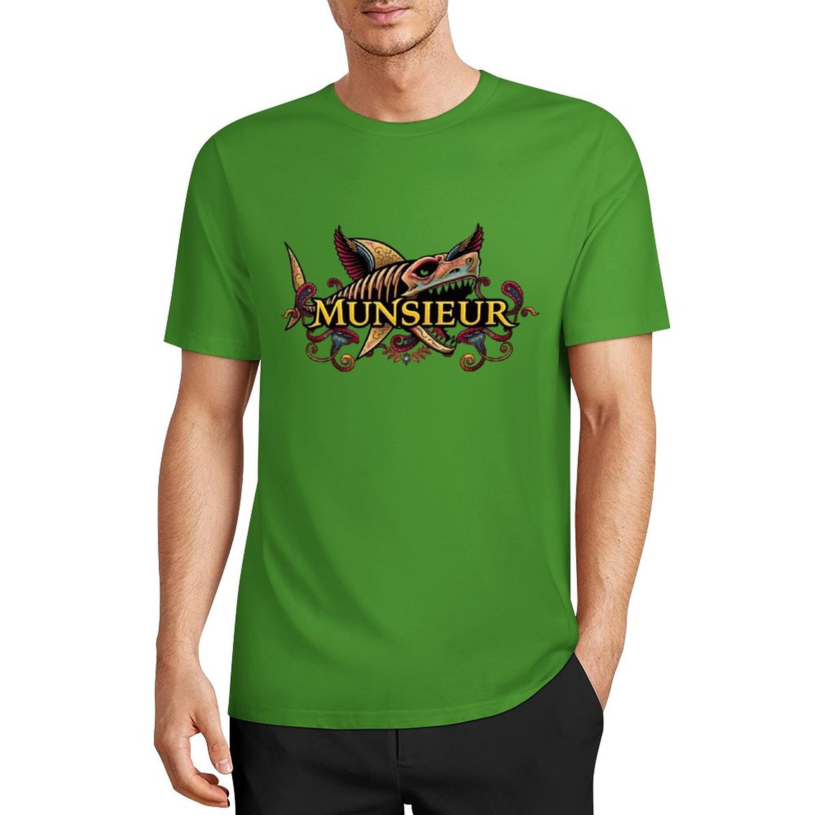 Men's Set Cotton Tee Design "Street Shark" by MUNSIEUR