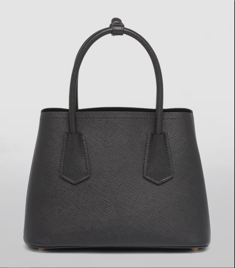 PDA Mini Saffiano Leather Double Top-Handle Bag