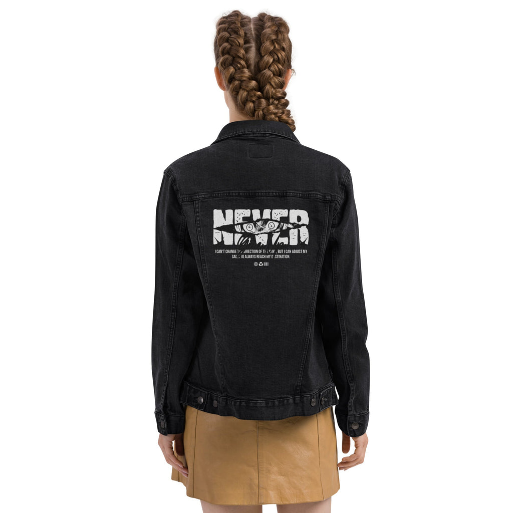 Never Give Up Denim Jacket