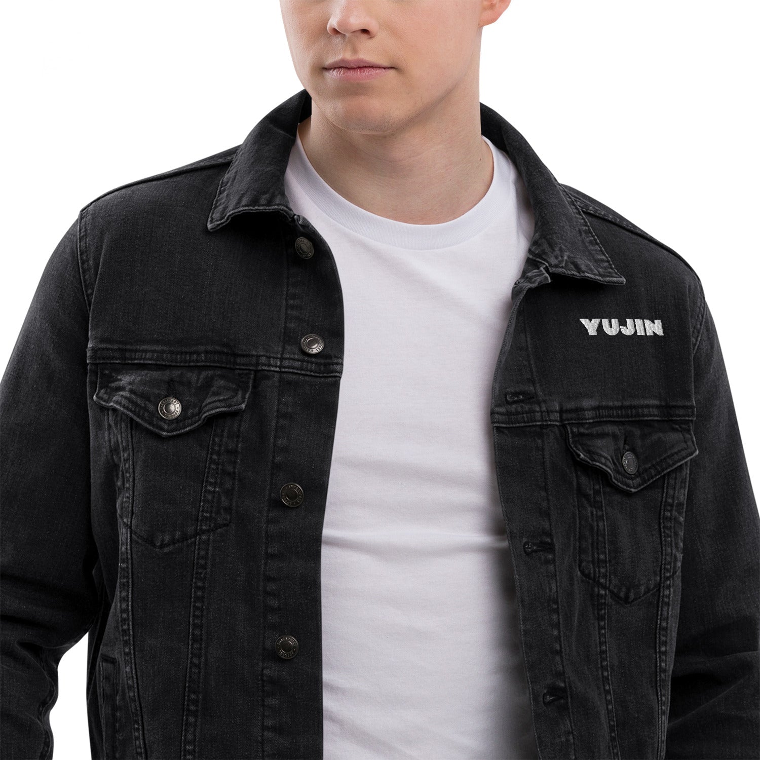 Never Give Up Denim Jacket